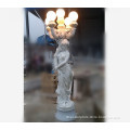 Classic Western Character Marble Figure Stone Sculpture For Garden Lamp